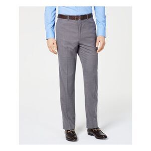 VINCE CAMUTO Mens Gray Flat Front Slim Fit Stretch Suit Separate Pants W32/ L34